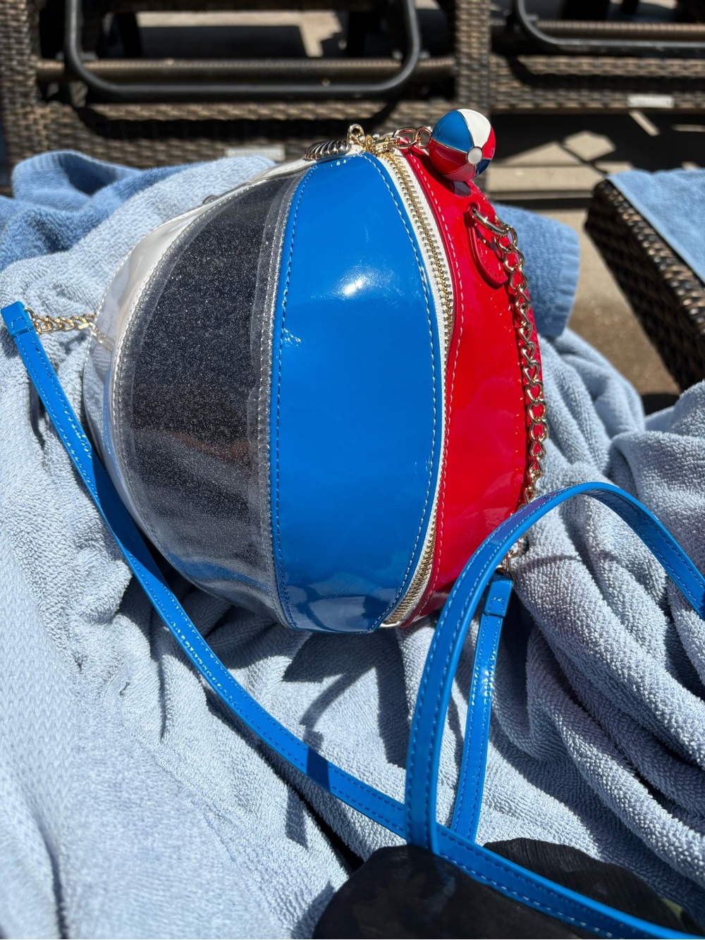 Betsey Johnson Havin A Ball Beach Ball Crossbody Purse NWT Summer 🏖️🇺🇸 - Picture 8 of 11